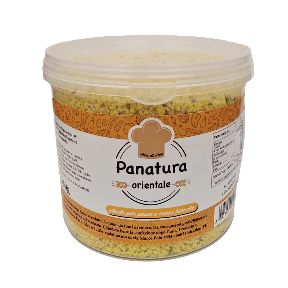 Hot Selling Oriental Breading Jar 350 G Bread Crumb In Europe Dried Spices And Garlic Bread Crumbs For Eat Made In Italy