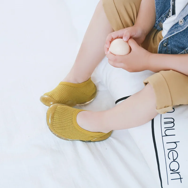 Spring Summer Anti-Slip Soft Rubber Sole Slip-On Breathable Toddler Baby Shoes Baby Sock Shoes