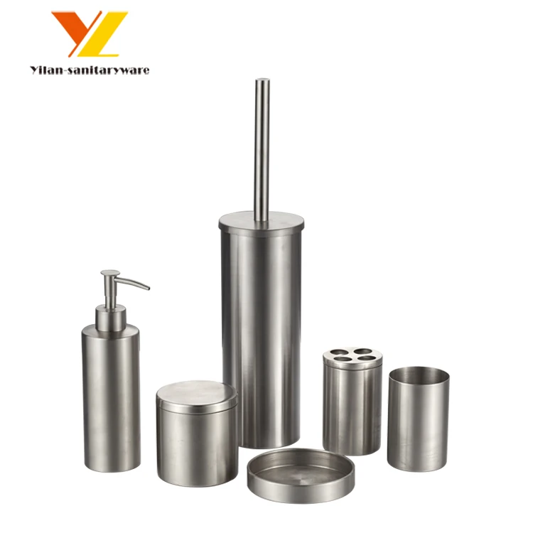 Modern Accessory Bath Decoration Stand Toilet Stainless Steel Bathroom Accessories Sets