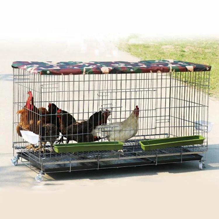 Metal Chicken Cage House Kennel Folding Chicken coops cages for sale with drawer tray large run