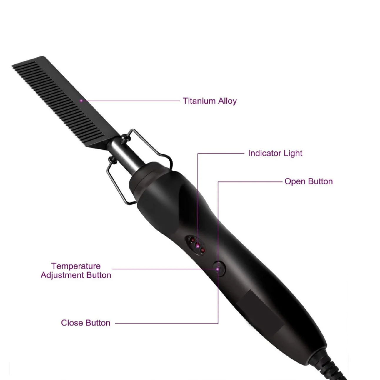hot comb electric hair straightener comb