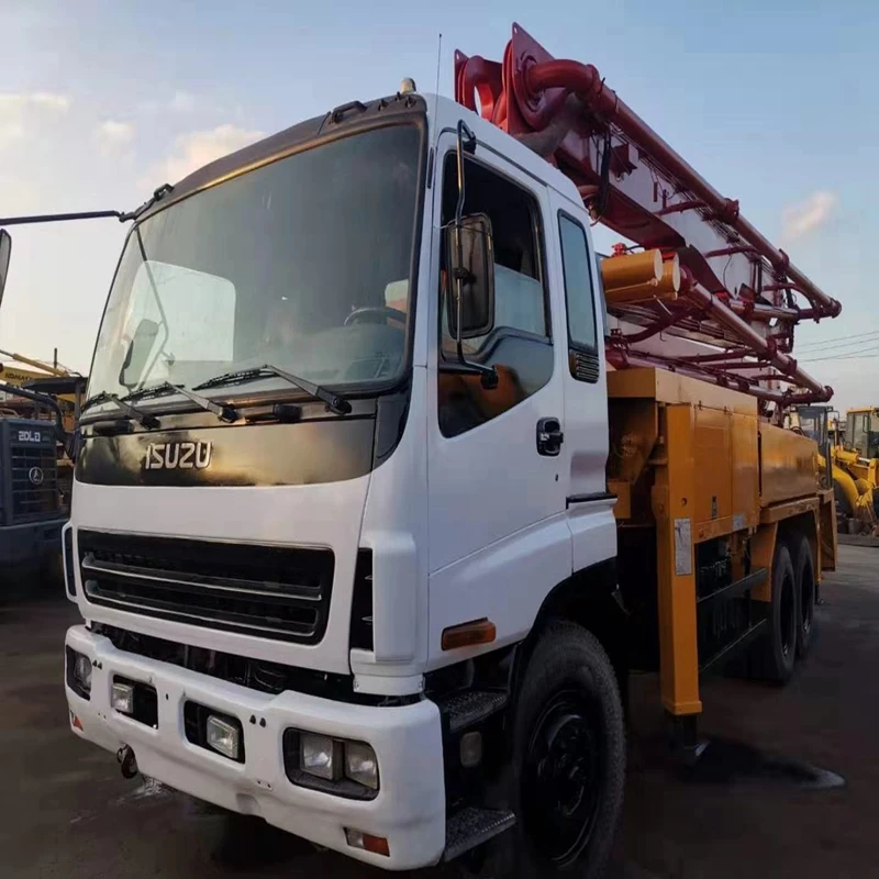 37meters used putzmeister concrete pump mounted on izusu truck for sale