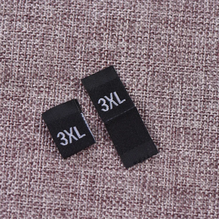 cheap standard stock size centerfold woven labels