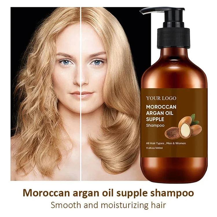 OEM Wholesale Private Label Sulfate Free Vegan Natural Morocco Argan Oil Hair Care Shampoo and Conditioner Set