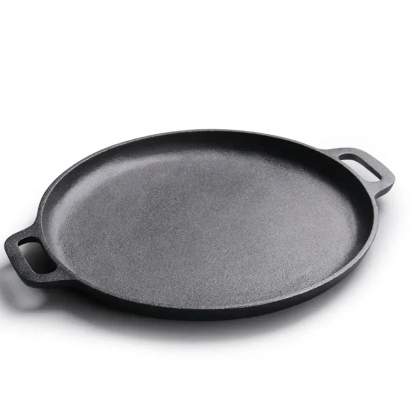 Cast Iron Grill Pan Pancake Pan Thickened Oyster Raw Steak Pork Chicken Vegetables Cooking Pot Kitchen Outdoor BBQ Skillet
