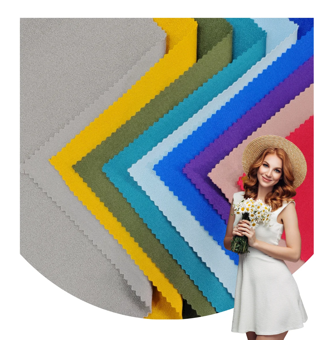 MY 230gsm Twist Scuba Crepe Fabric Knitting  Polyester Spandex True Scuba Crepe Fabric  Supplies for Dress and Suit