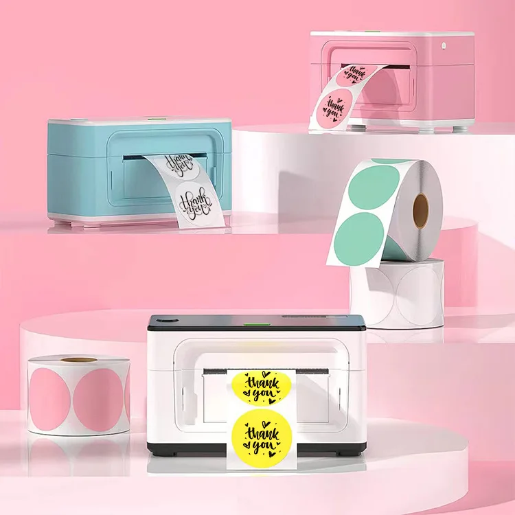 Custom Thermal Printer Sticker Label Roll Handmade DIY Sealing Stickers Self-adhesive Sticker Gift Decoration Labels