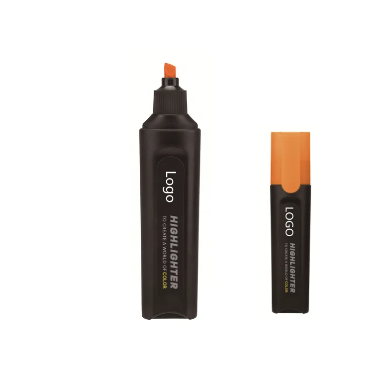 private label high quality pastel neon  color chisel tip marker pen highlighter