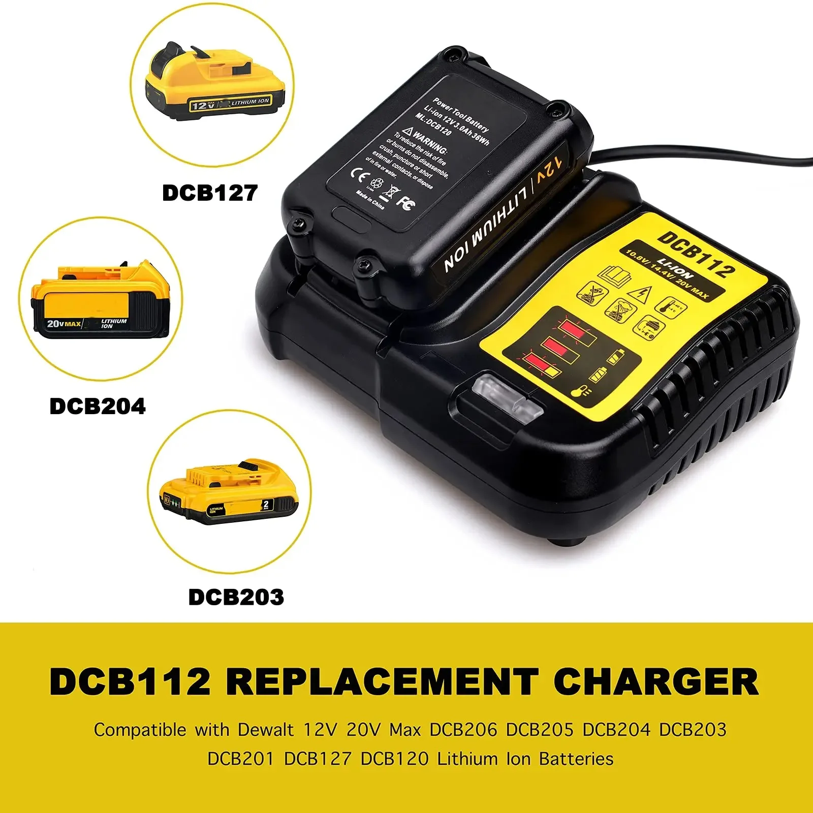 Power Tool Battery Charger Replacement 20v Dewalt Battery Charger Dcb112 For Cordless Drill Power Tool