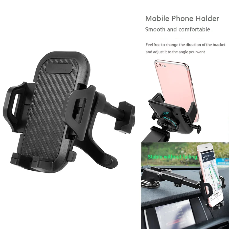 
Flexible Adjustable Dashboard Gravity Car Cell Phone 360 Clip Dash Holder Mount Mobile Windshield Cup Suction holder 