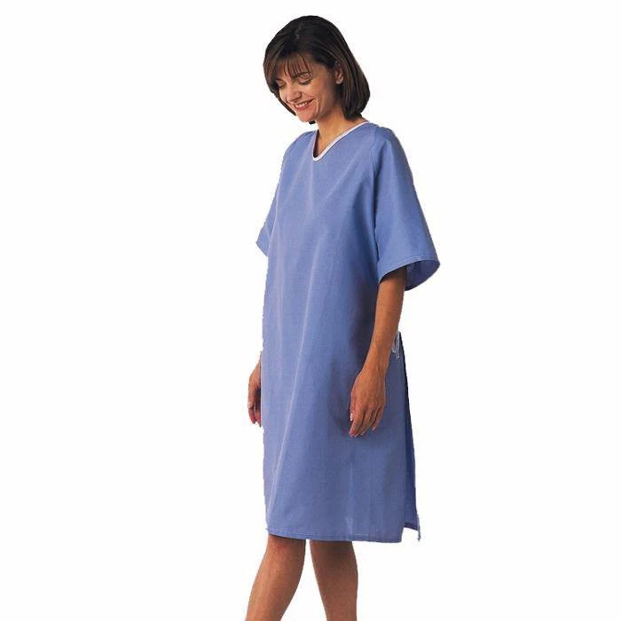 Reusable Standard hospital pajama  Polka Dot Printing  hospital gown Patient Gowns uniform Sick clothes