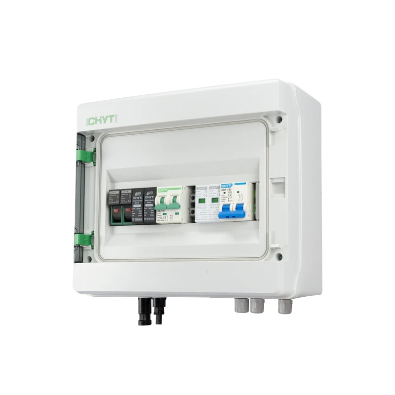 Waterproof Plastic Solar PV Array AC + DC 1 String Combiner Box Junction Box 1 Input 1Output For Solar Panel