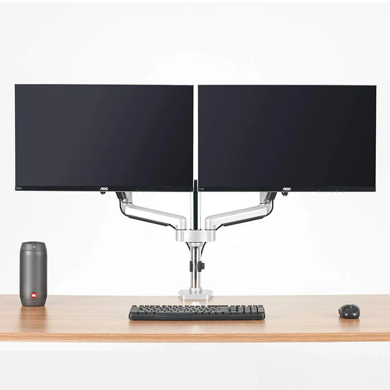aluminum monitor arm for dual computer monitor
