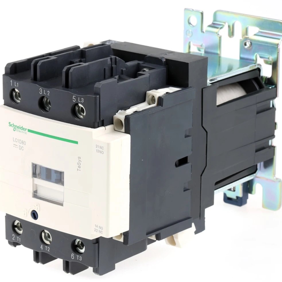 S-chneider Electric Contactors LC1D Series 3 Pole Contact 125 A Contact Voltage 1 kV AC Contactor LC1D80BD