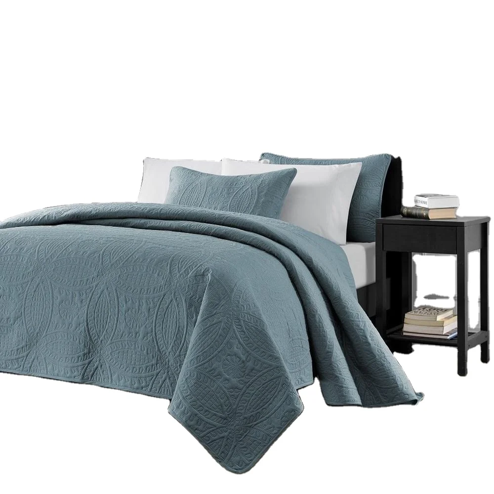 cheaper bed spread with emboss design