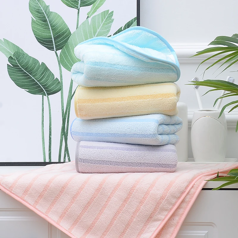 Soft Coral Fleece plush microfiber beach towel and Bath Towel Sets