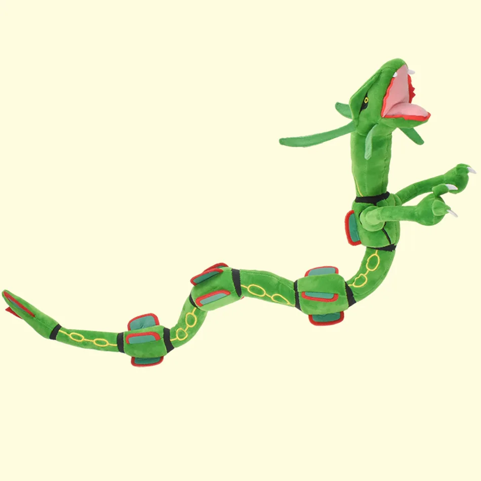 Оптовая продажа высокое качество 75 см аниме Poke mon плюшевая игрушка Rayquaza Peluche кукла с бирками