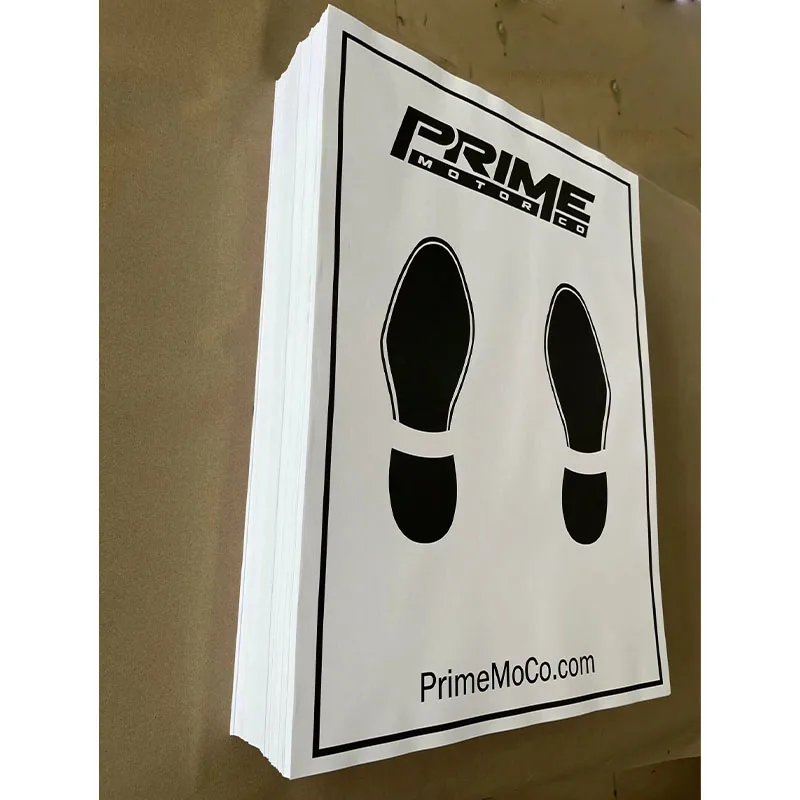 High quality oem car mats custom print logo blue paper universal car mats wholesale multiple disposable car floor mats set