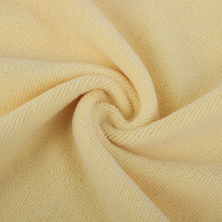 Polyester Brocade Warp Knitted Microfiber Terry Cloth Fabric For Hotel Towel Hair Drying Cap