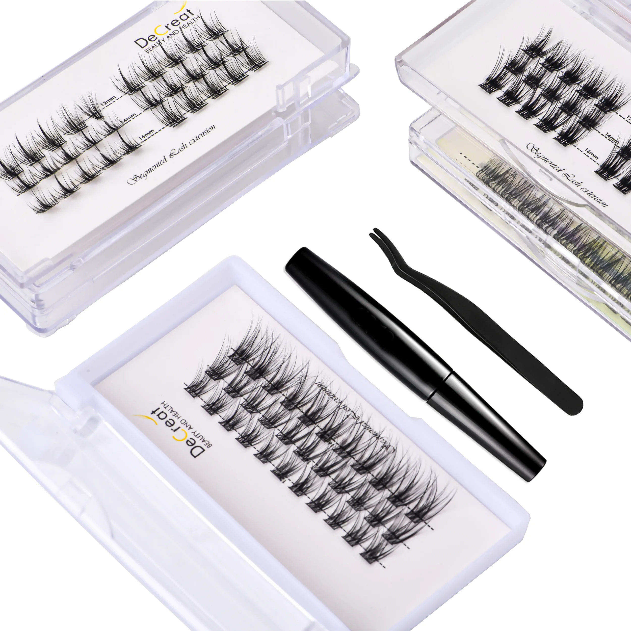 2022 New Hot-selling Trend In home Natural DIY lashes Extension Segment Lashes