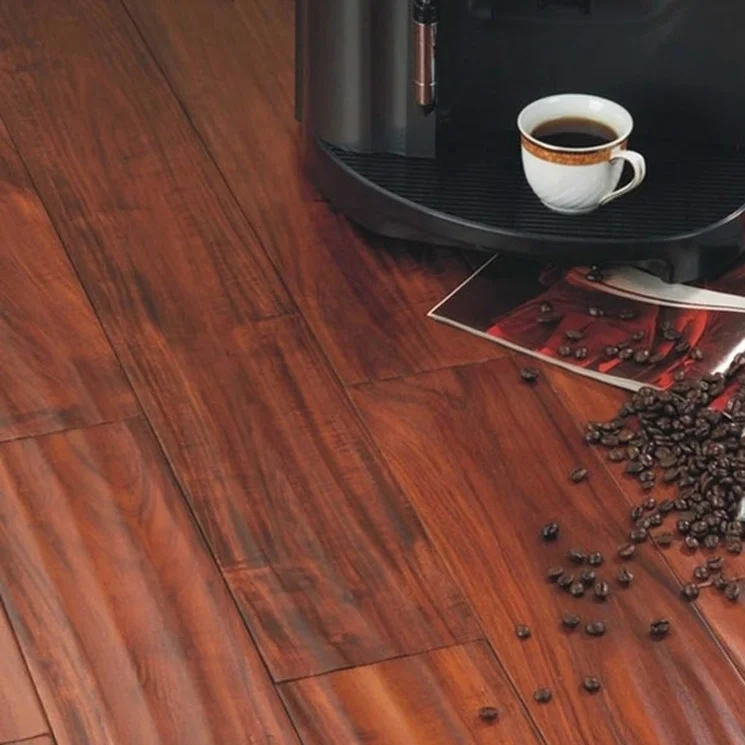 ABCD Grade Natural Color Teak Waved Heating Floor Tiles Wood Hardwood Flooring