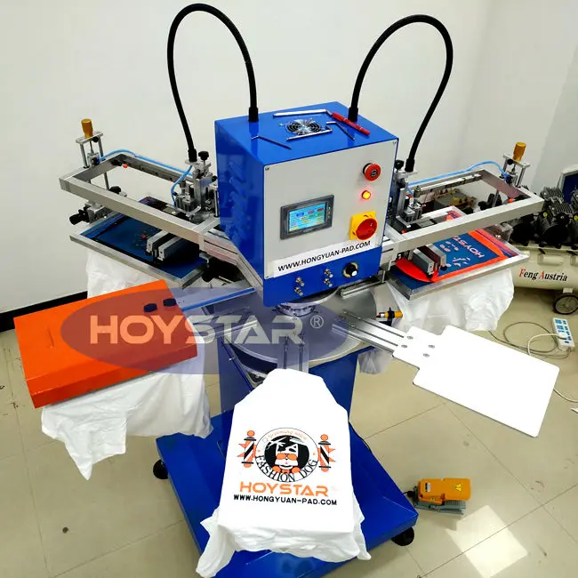 Mini maquina impresora serigrafia de pantalla 2 цвета escritorio automtica carrossel mquina
