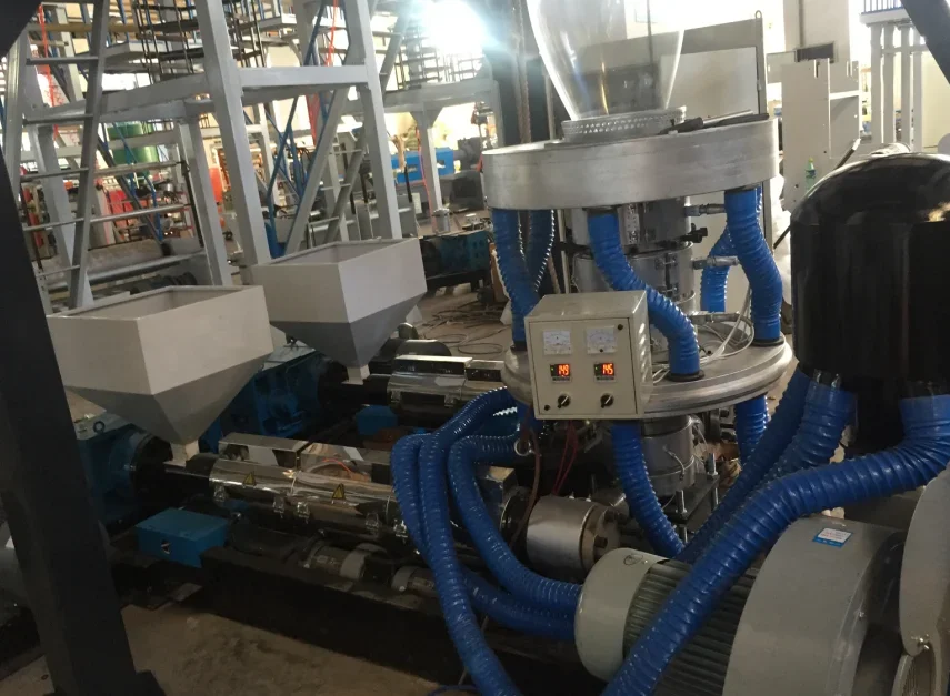 Best Price Double Layer Co-extrusion  Rotary Die   PE Plastic  Courier Express Mailer Bag Extruder Film  Blowing Machine Sale