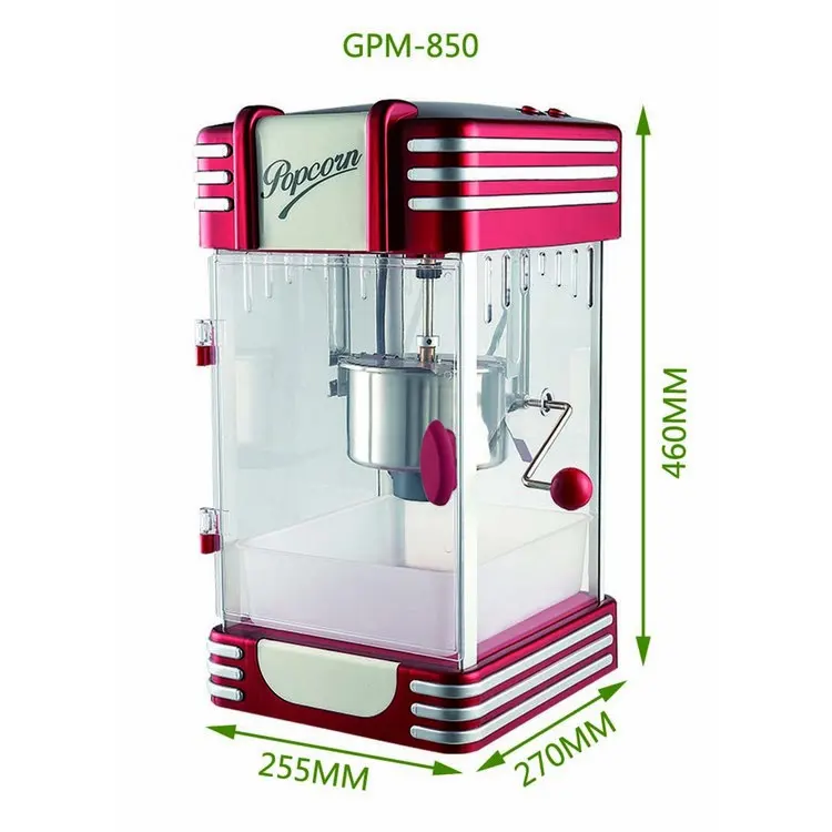 
Commercial and Home Popcorn Machine Popcorn Maker Hot Air Electric Popcorn Machine No Oil, 110V/220V 