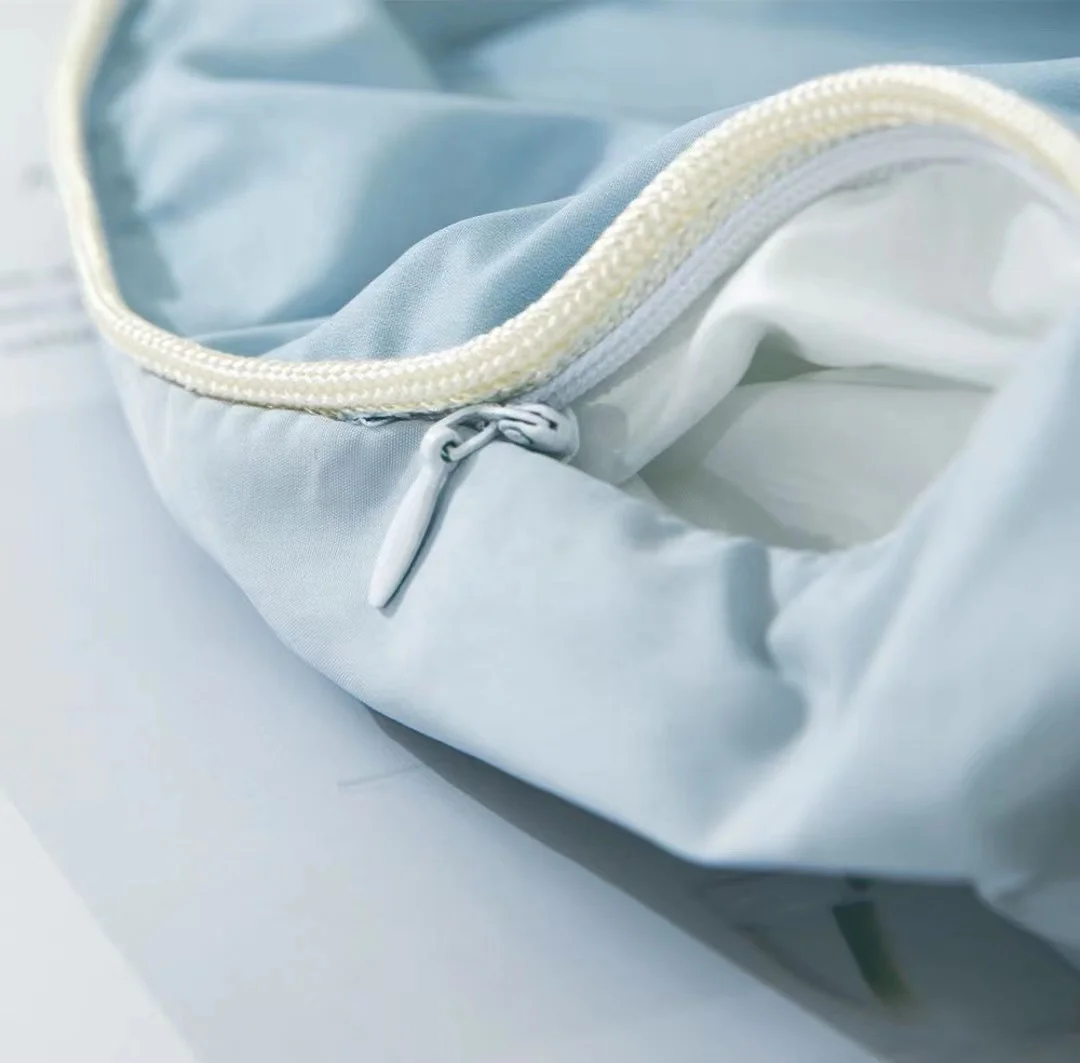 Оптовая продажа на заказ, пуховая накидка из пушистой утки и пера, Полиэстеровая внутренняя наполненная пододеяльник, летняя вставка для дома