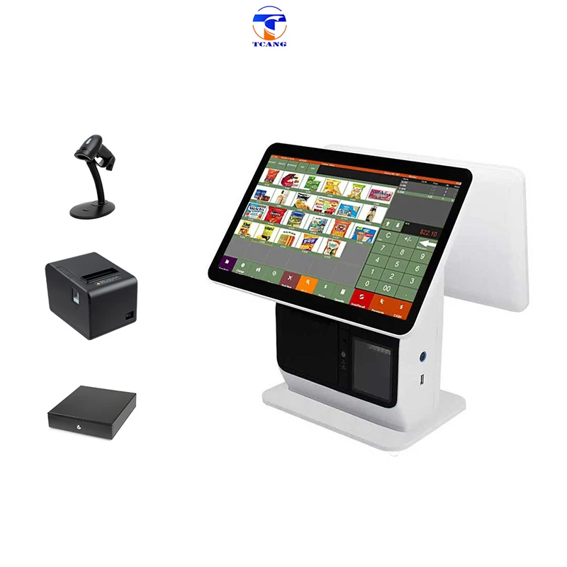 Desktops all in one Touch with glove touch screen cash register machine Point of sale android pos machine