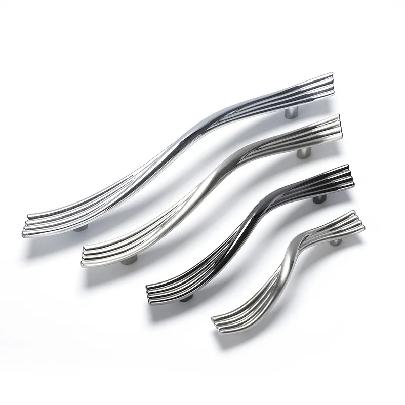 Custom Furniture Hardware Pull Wave Twisted Unique Door Knob  Kitchen Accessories Wardrobe Handles For Cabinet