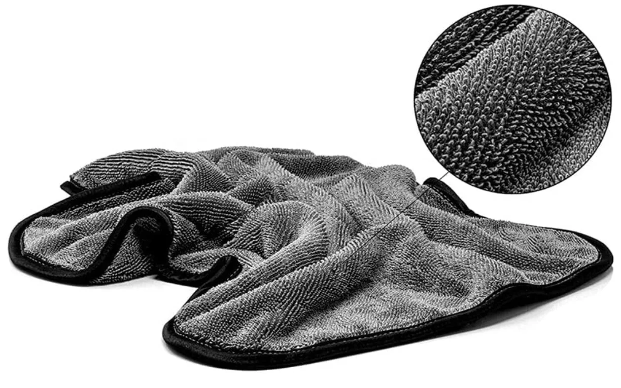 SEQ LOGO customized high quality 1200gsm double sided twist loop car dry towel