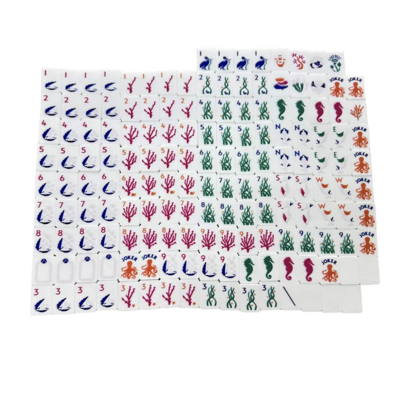Wholesale Luxury Mahjong Set Acrylic Mahjong Game Set Custom American Malaysia Japanese Blank Mahjong Tiles