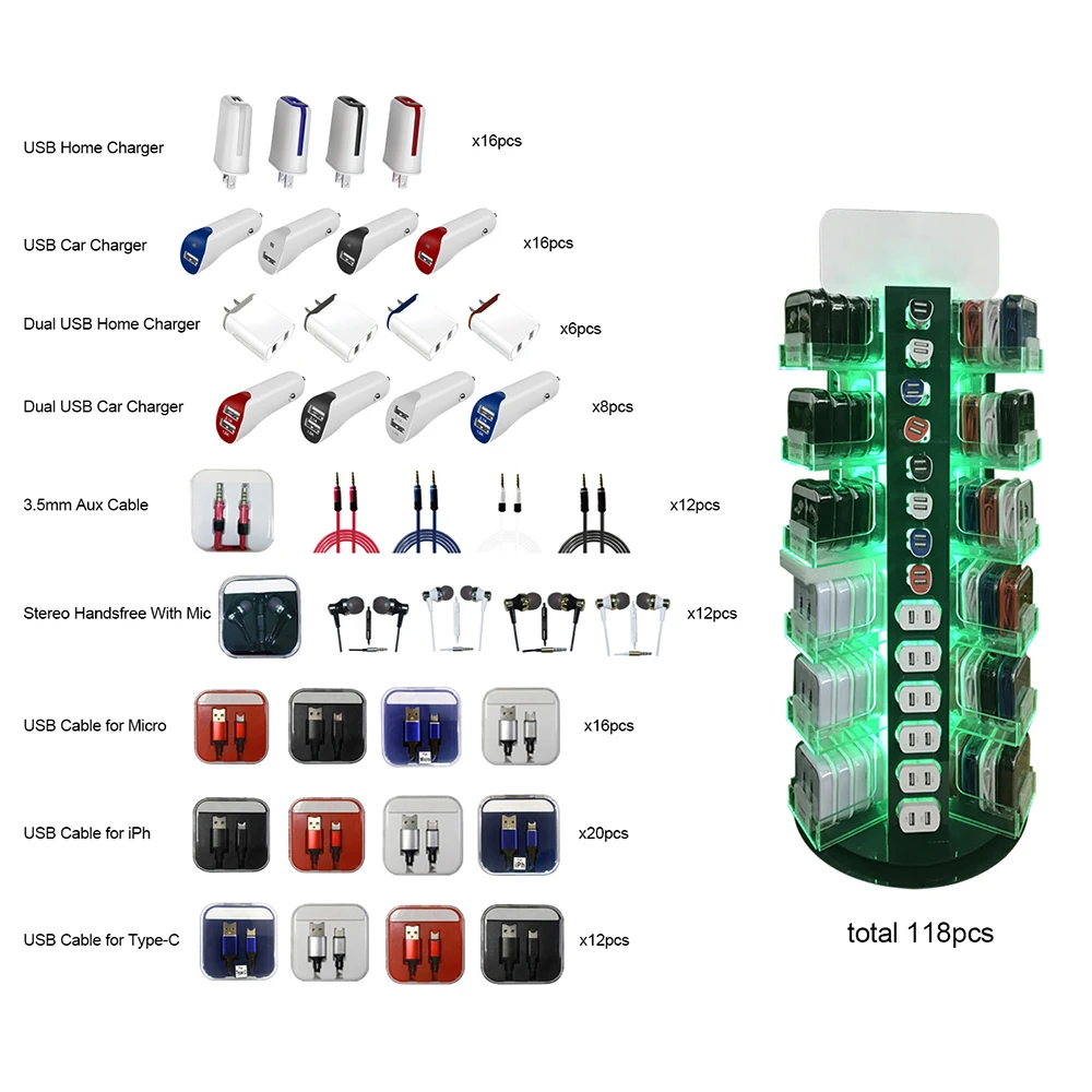 Высококачественные Аксессуары для сотовых телефонов акриловый дисплей и кассовый аппарат напольная полка с лампой подставка для магазина