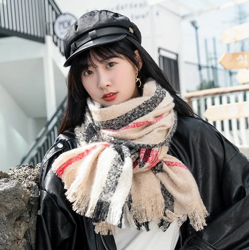 2021 Hot sales CUSTOMIZED British style cashmere-like scarf for autumn and winter customized design