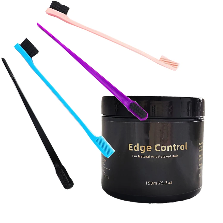 Wholesale Edge Control Hair Styling Gel Wax Brush Private Label Custom Booster Extreme Strong Hold Edge Control With Logo