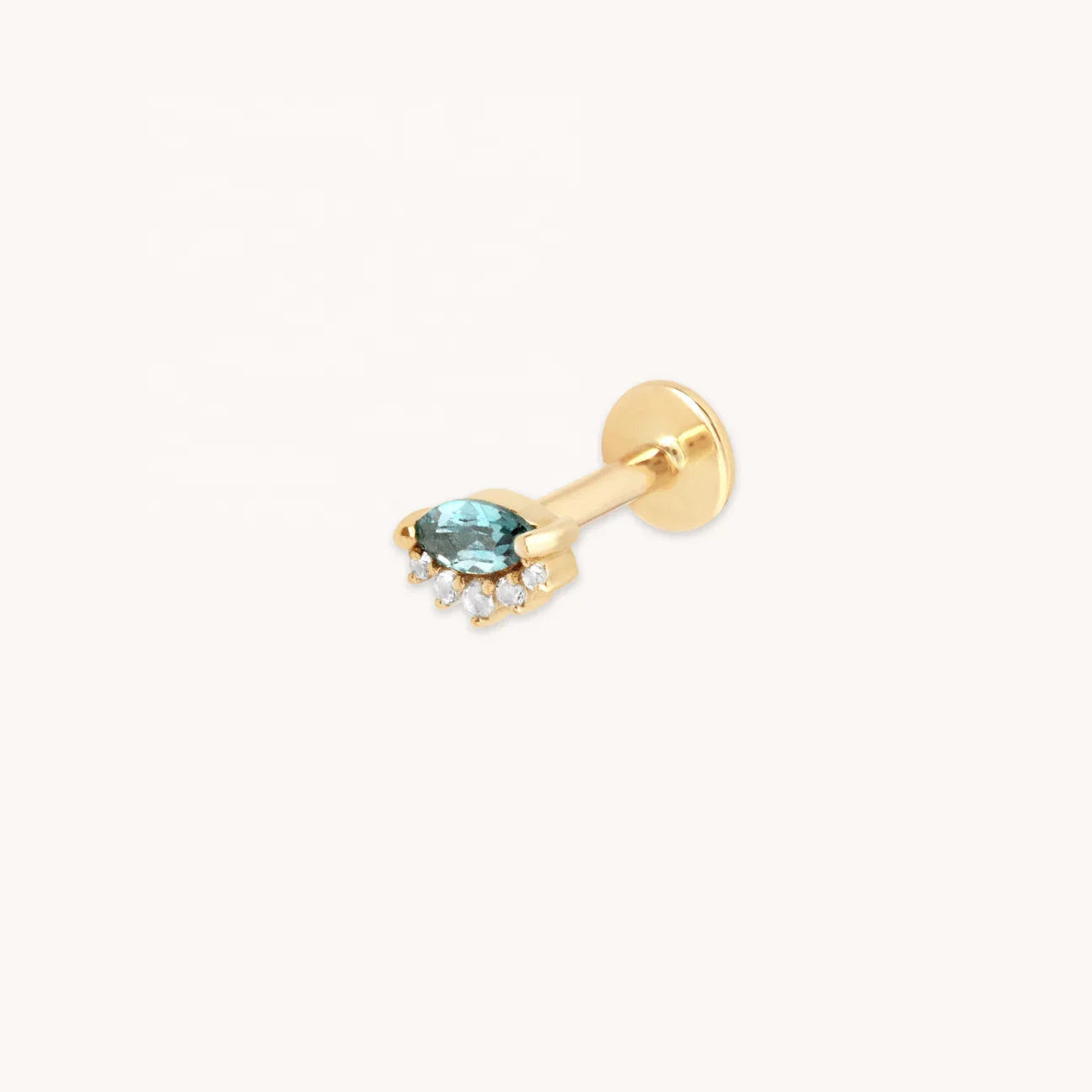 LOZRUNVE 18k Gold Sapphire Marquise Delicate Piercing Earring Jewelry Manufacturer Silver 925