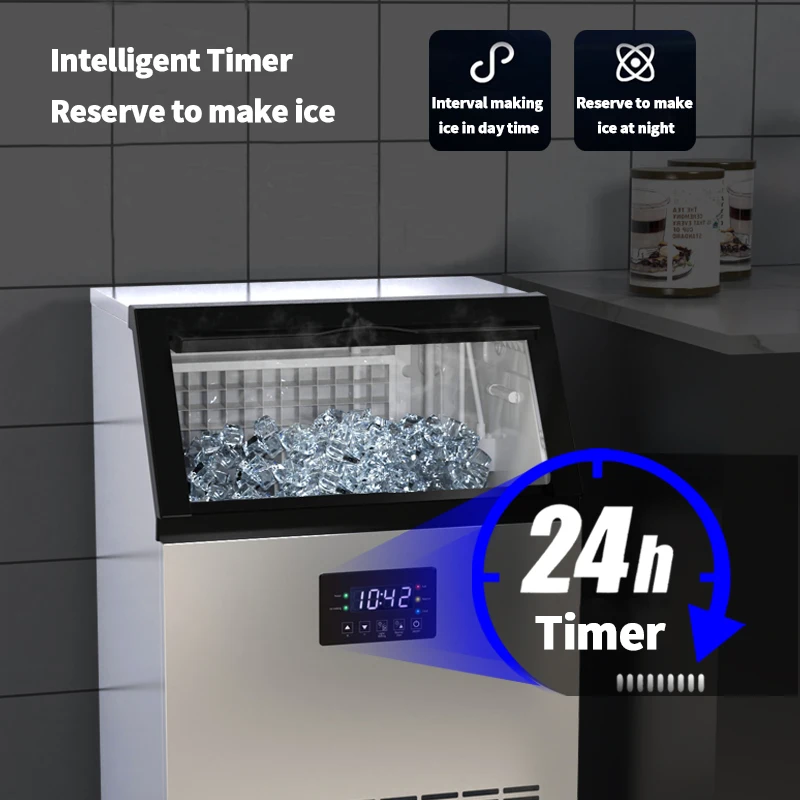 Eco-friendly Refrigerant ice making Machine 55kg fabrication de glace Quick Automatic Ice Maker with 55 grids