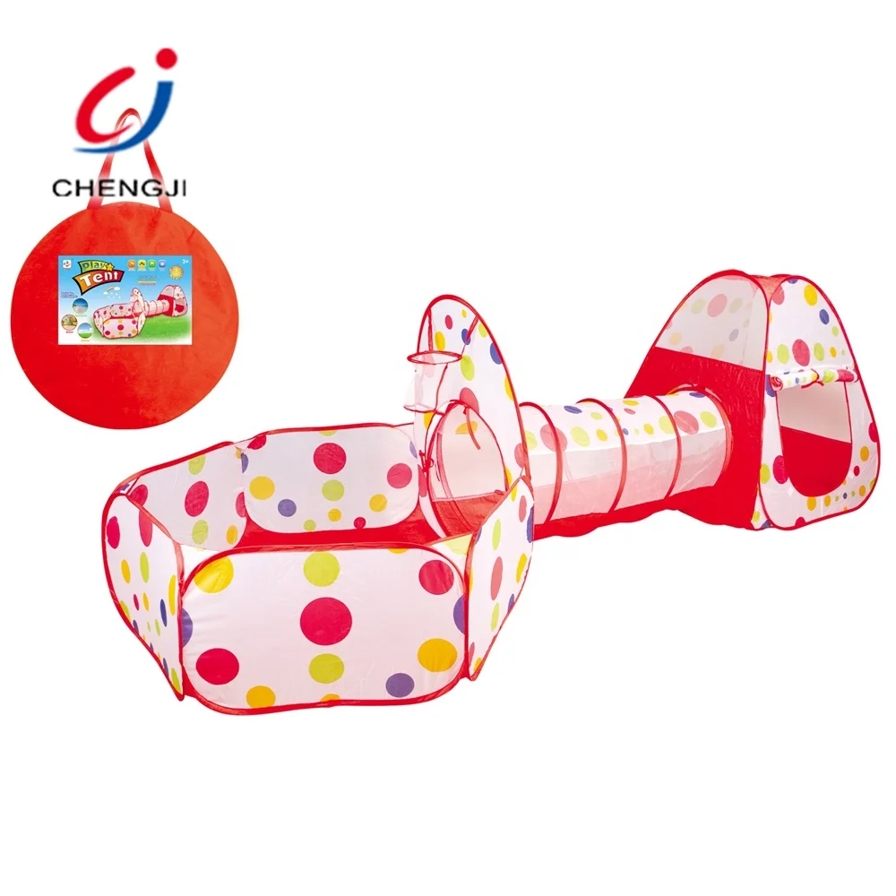 Детский складной дом, океан, бассейн для шаров, туннель для стрельбы, Детская туннельная палатка