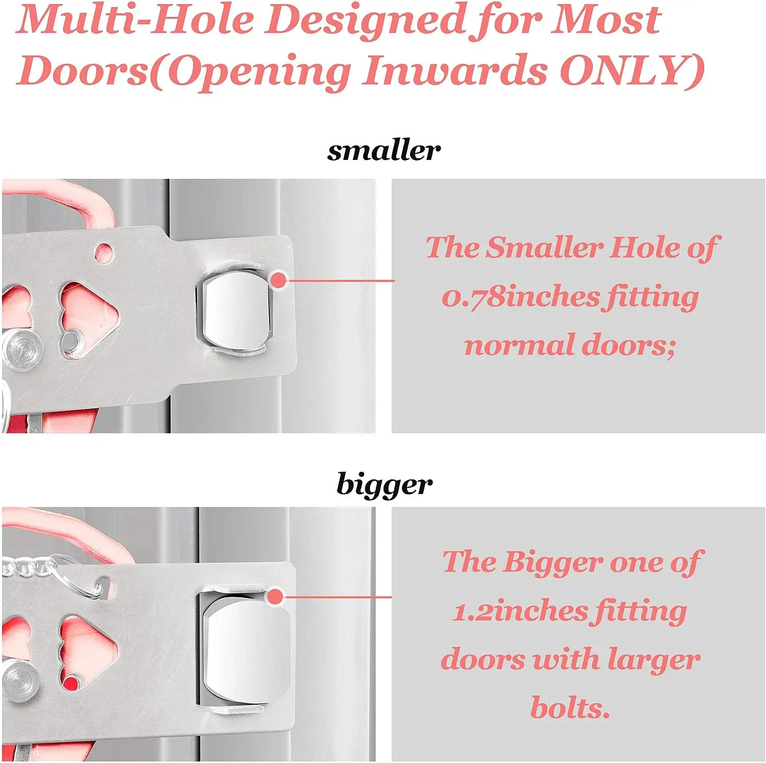 xk1221 Home Security Door Locker Travel Lockdown Locks Portable Door Lock for Additional Safety and Privacy Perfect