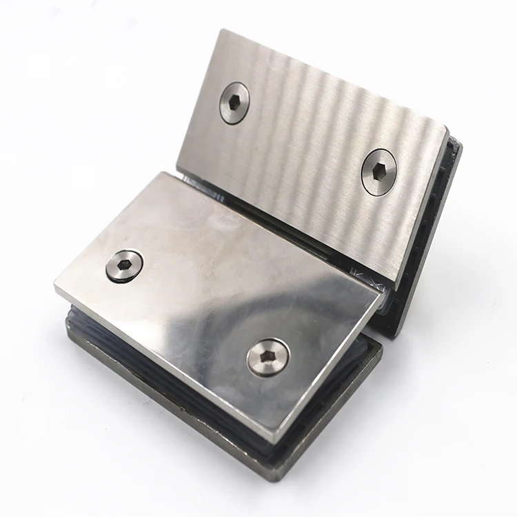 glass door hardware straight side cross Refined Stainless Steel Shower Hinge For Glass Door