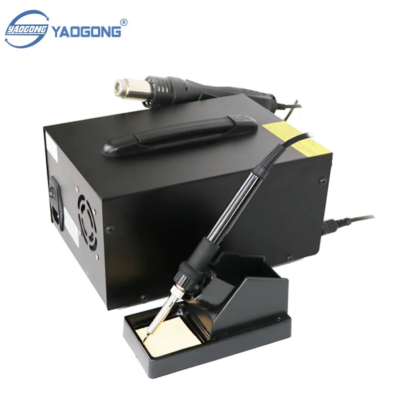 YAOGONG 5000 4 in 1 Rework Station Quarduple Digital Display Heat Gun Soldering Iron Power Supply USB 15V 2A Mobile Repairing