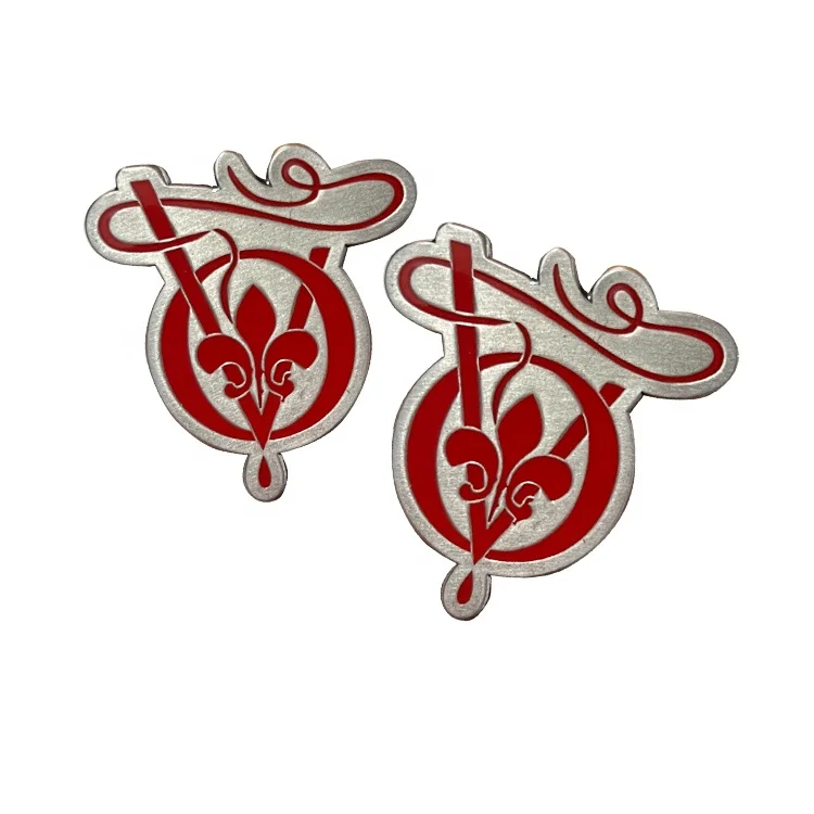 Factory Price Fashion Design Old Badges Epoxy Filling Antique Silver Plating Customized Soft Lapel Pin