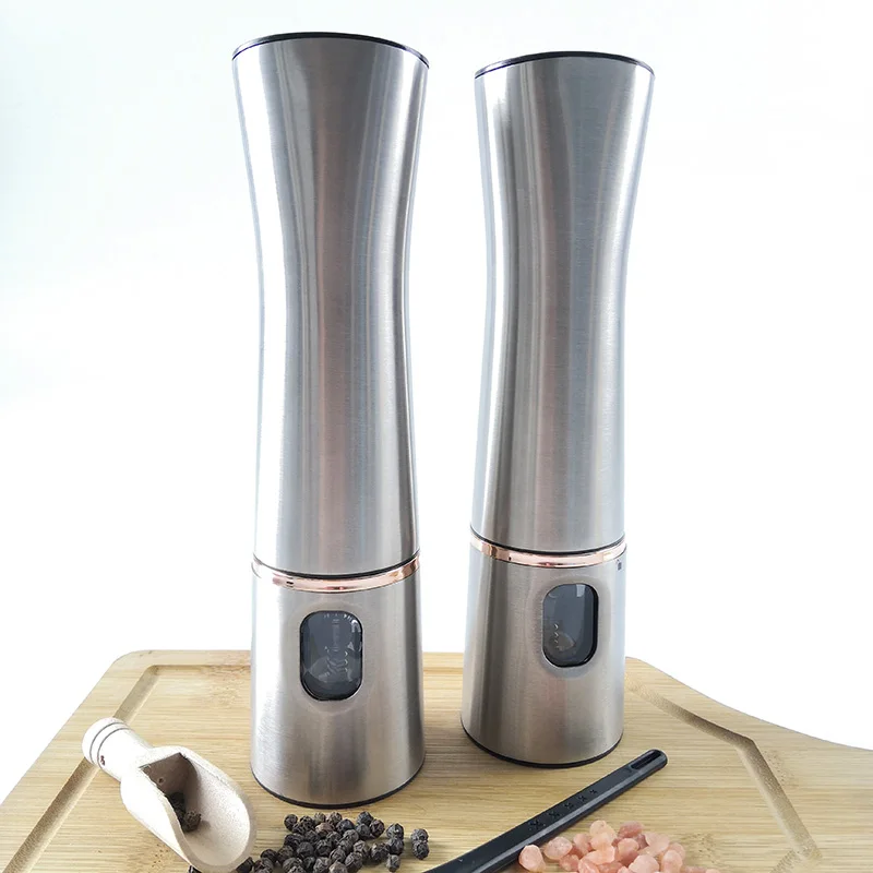 2024 New Arrival battery operated salt and pepper grinder automatic spice salt and pepper grinder set of 2