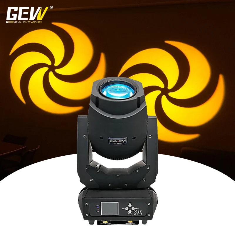 GEVV 200W DMX Control sharpy LED Spot Beam Gobo Moving Head Light for dj Stage