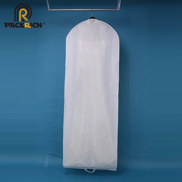Wholesale Custom Nylon Leather Garment Bag Luxury Long Suit Cover for Bridal Gown Low MOQ Printing Handled Clothes Storage Bag