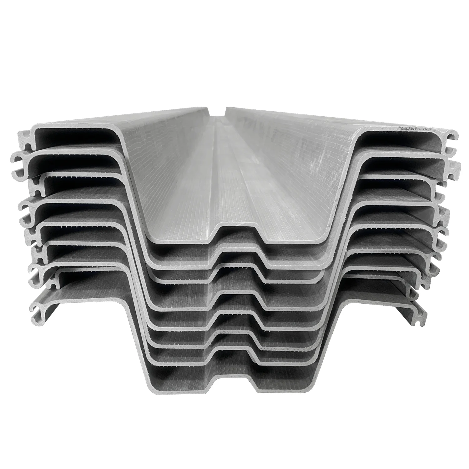 High Strength Glass Fiber Sheet Piling U Type Seawall GFRP Vinyl Composite Sheet Piles