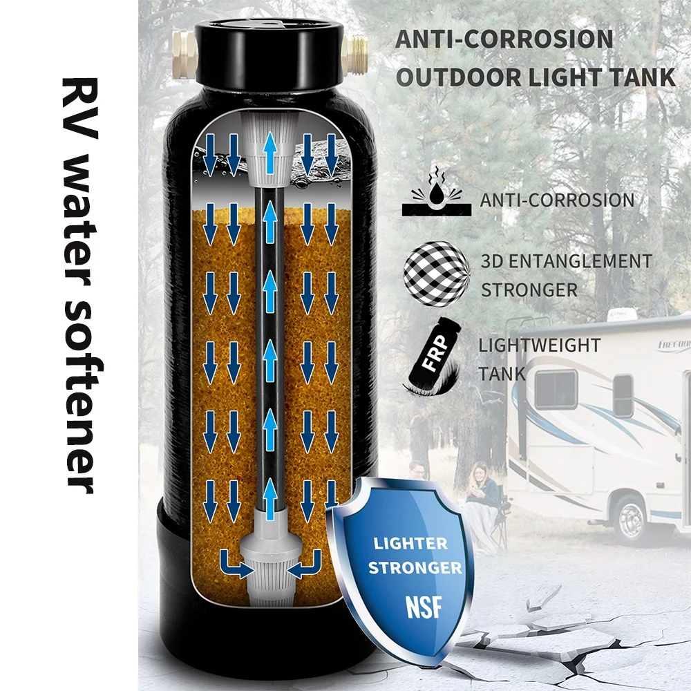 Ion Exchang Resin Media Portable Rv Water Softener And Filter System Portable Water Softener For Rv