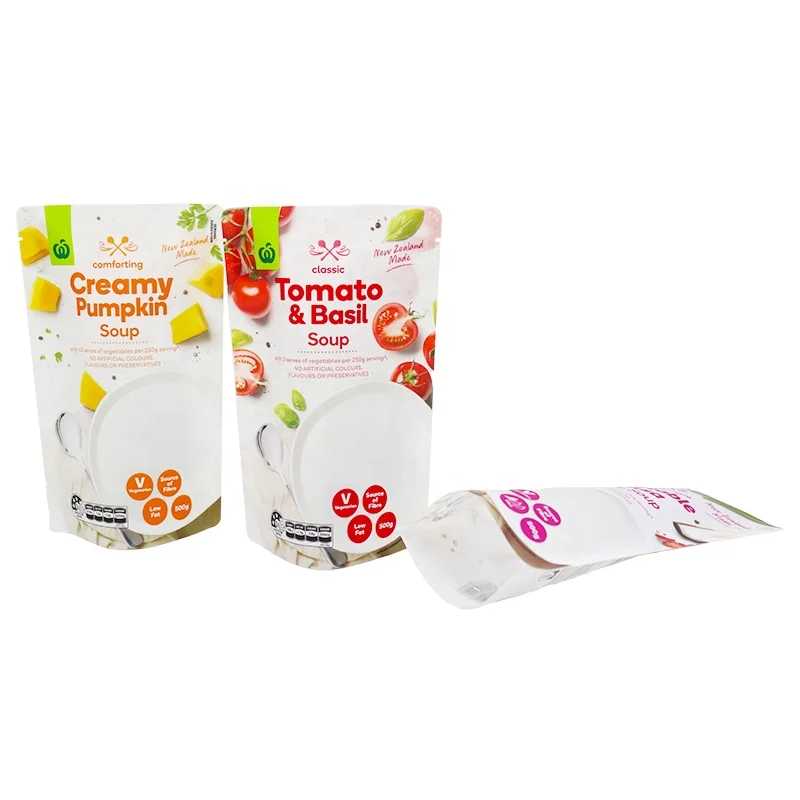 Custom Laminated Plastic Stand Up Bags Zipper Ziplock Pouch Dried Food Snack Chips Packaging Bag