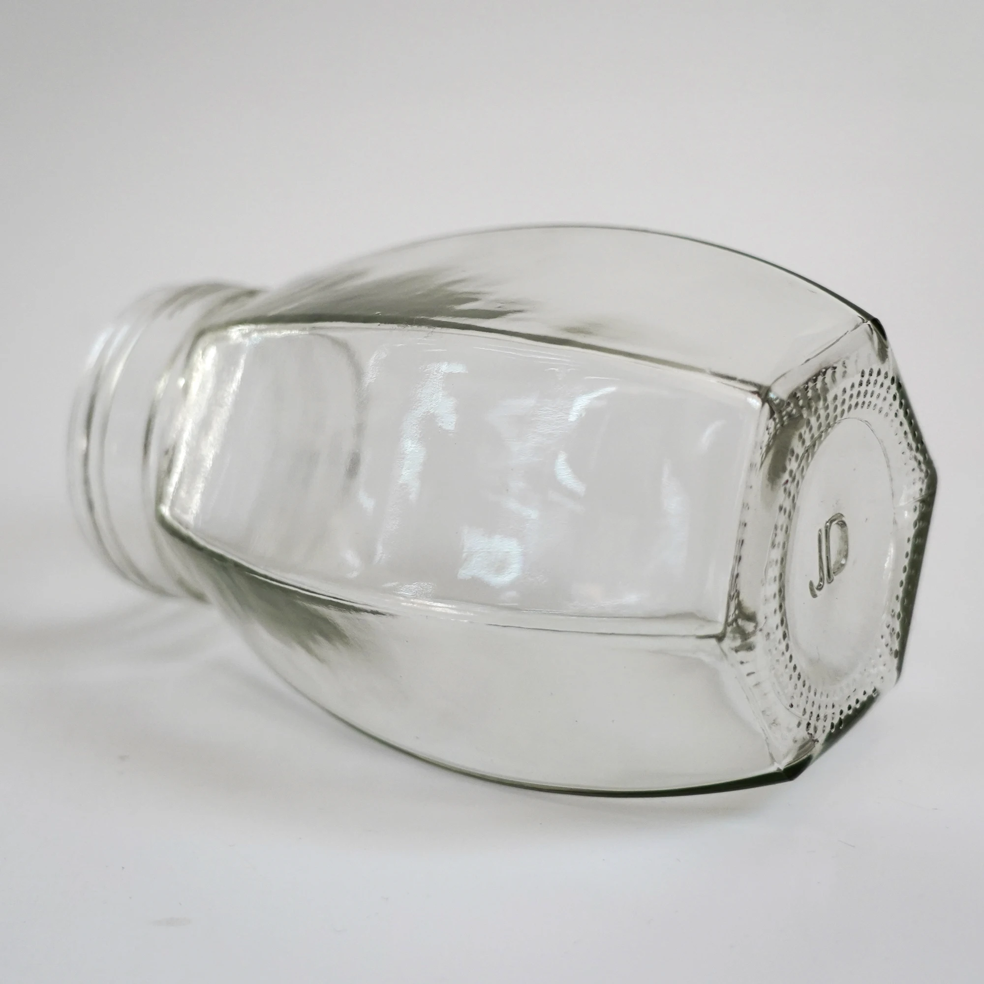 700ml Reusable Glass Mason Jar with Airtight Lid Square Food Storage Jar Tea Beverages Soda Tequila Honey Jam Printed Surface